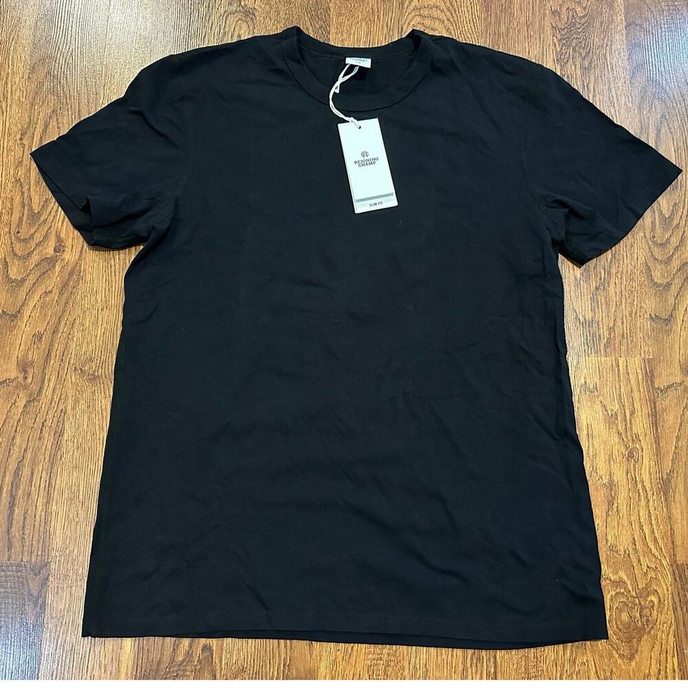 Reigning Champ Slim Fit Crew Neck Tee Men’s Large Black Cotton NWT Premium